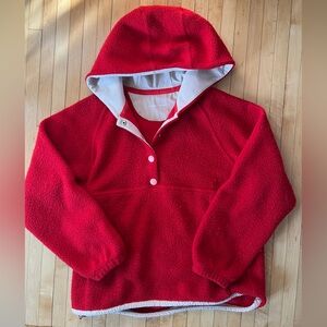 Outdoor Voices MegaFleece Snap Up Hoodie - Goji Berry Red - Size Small